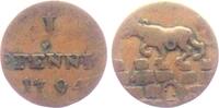 Anhalt - Bernburg 1 Pfennig Friedrich Albrecht (1765 - 1796) - Bär -