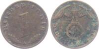 Drittes Reich 1 Reichspfennig 1936 A 1 Reichspfennig - mit Hakenkreuz ss+ 9,95 EUR  + 5,95 EUR frais d'envoi