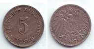 Kaiserreich 5 Pfennig 5 Pfennig großer Adler -