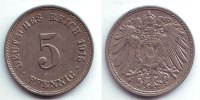 Kaiserreich 5 Pfennig 5 Pfennig großer Adler -