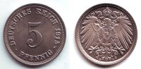 Kaiserreich 5 Pfennig 5 Pfennig großer Adler -