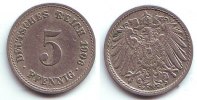 Kaiserreich 5 Pfennig 5 Pfennig - großer Adler -