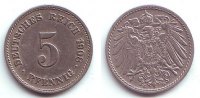 Kaiserreich 5 Pfennig 5 Pfennig - großer Adler -