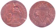 England - Grossbritannien 1/2 Penny British Trade Token - Davidson`s Halfpenny - Sise Lane , geriffelter Rand -