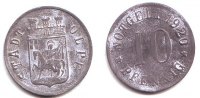 Olpe 10 Pfennig Notgeld - Burg - Reiter zu Pferd -