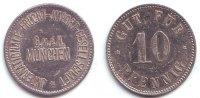 München 10 Pfennig Privates Notgeld - Jnternationale Frucht-Import-Gesellschaft GmbH München -