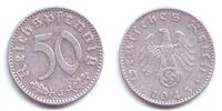 Drittes Reich 50 Reichspfennig 50 Reichspfennig - mit Hakenkreuz -