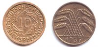 Drittes Reich 10 Reichspfennig 10 Reichspfennig -