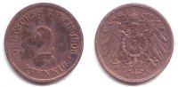 Kaiserreich 2 Pfennig 2 Pfennig - großer Adler -