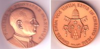 Vatikan Medaille Gedenkprägung Papst Paulus VI. -
