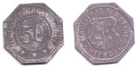 Stendal 50 Pfennig Notgeld der Stadt Stendal - 50 Pfennig -