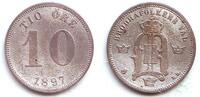 Schweden 10 Öre Oskar II. (1872 - 1907) -