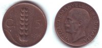 Italien 5 Centesimi Vittorio Emanuelle III. (1900 - 1946) -