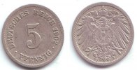 Kaiserreich 5 Pfennig 5 Pfennig - großer Adler -