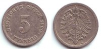 Kaierreich 5 Pfennig Kursmünze mit kleinem Adler -