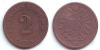 Kaiserreich 2 Pfennig 2 Pfennig - kleiner Adler -