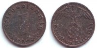 Drittes Reich 1 Reichspfennig 1 Reichspfennig - mit Hakenkreuz -