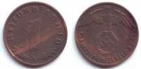 Drittes Reich 1 Reichspfennig 1 Reichspfennig - mit Hakenkreuz -