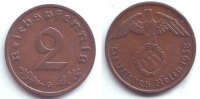 Drittes Reich 1 Reichspfennig 1 Reichspfennig - mit Hakenkreuz -