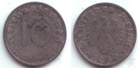 Drittes Reich 10 Reichspfennig 10 Reichspfennig - mit Hakenkreuz -