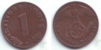 Drittes Reich 1 Reichspfennig 1 Reichspfennig - mit Hakenkreuz -