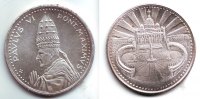 Vatikan Papst Paul VI. - versilberte Gedenkmedaille -
