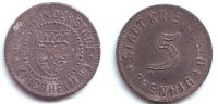 Kirchheim 5 Pfennig Notgeld der Stadt Kichheim - 5 Pfennig -