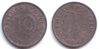 Drittes Reich 10 Reichspfennig 10 Reichspfennig - mit Hakenkreuz -