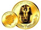 Fiji 10 Dollar 2010 Goldmaske von Pharao Tut Ench Amun FB mit Echtheitszertifikat