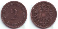 Kaiserreich 2 Pfennig 2 Pfennig - kleiner Adler -