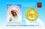 Vatikan 50 Cent Heiligsprechnung Papst Johannes Paul II. in Coincard Nr.5 -