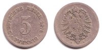 Kaiserreich 5 Pfennig 5 Pfennig - kleiner Adler -