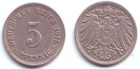 Kaiserreich 5 Pfennig 5 Pfennig - großer Adler -