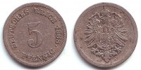 Kaiserreich 5 Pfennig 5 Pfennig - kleiner Adler -