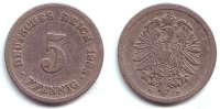 Kaiserreich 5 Pfennig 5 Pfennig - kleiner Adler -