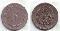 Kaiserreich 5 Pfennig 5 Pfennig - kleiner Adler -