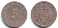 Kaiserreich 5 Pfennig 5 Pfennig - kleiner Adler -