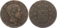 Spanien 10 Centimos Alfonso XII. (1874 - 1885) -