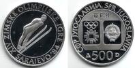 Jugoslawien 500 Dinar Olympische Spiele 1984 in Sarajewo - Skispringen -