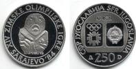 Jugoslawien 250 Dinar Olympische Spiele 1984 in Sarajewo - Skulptur -