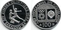 Jugoslawien 100 Dinar Olympische Spiele 1984 in Sarajevo - Eispaarlauf -