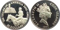 Cook-Inseln 50 Dollars 500 Jahre Entdeckungs Amerikas - Pedro Menendez de Aviles -