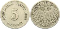 Kaiserreich 5 Pfennig 5 Pfennig - großer Adler -