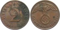 Drittes Reich 2 Reichspfennig 2 Reichspfennig - mit Hakenkreuz -