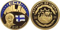 Liberia 10 Dollar Finnland- Flagge - J.L. Runeberg - Nationalhymne - Maamme -