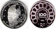 Frankreich 100 Francs - 15 ECU Jean Monnet - Politik -