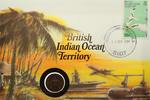 Britische Gebiete im Indischen Ozean 1 Penny auf Numisbrief Numisbrief British Indian Ocean Territory - Flugzeuge - Vögel - Schiffe -