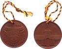 Meuselwitz Medaille Porzellan 100 Jahre Stadt Meuselwitz - in Box -