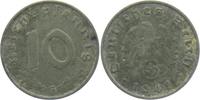 Drittes Reich 10 Reichspfennig 10 Reichspfennig - mit Hakenkreuz -