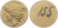 Medaille einseitige Jugendstilmedaille - Frauenkopf - Rückseite Nr. 155 -